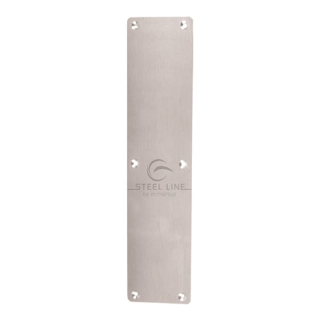This is an image of a Steel Line Fingerplate Satin Stainless Steel finish, ss-plate001-s that is available to order from Trade Door Handles in Kendal.