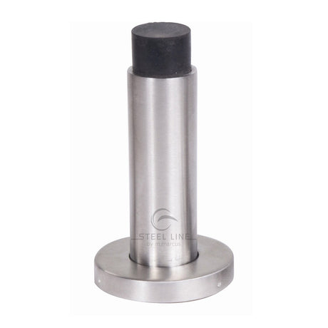 This is an image of a Steel Line Concealed Fix Door Stop Satin Stainless Steel Finish, ss-stop007-s that is available to order from Trade Door Handles in Kendal.