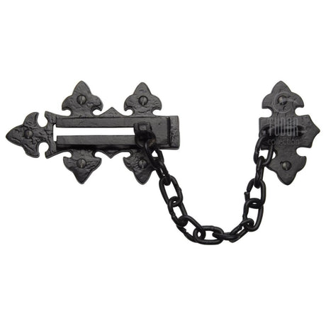 This is an image of a The Tudor Collection - Door Chain Black Iron, tc107 that is available to order from Trade Door Handles in Kendal.