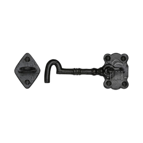 This is an image of a The Tudor Collection - Cabin Hook 4" Black Iron, tc153-106 that is available to order from Trade Door Handles in Kendal.