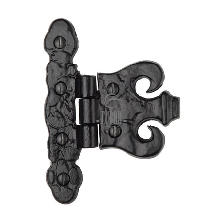 This is an image of a The Tudor Collection - Coronet Hinge Black Iron, tc425 that is available to order from Trade Door Handles in Kendal.