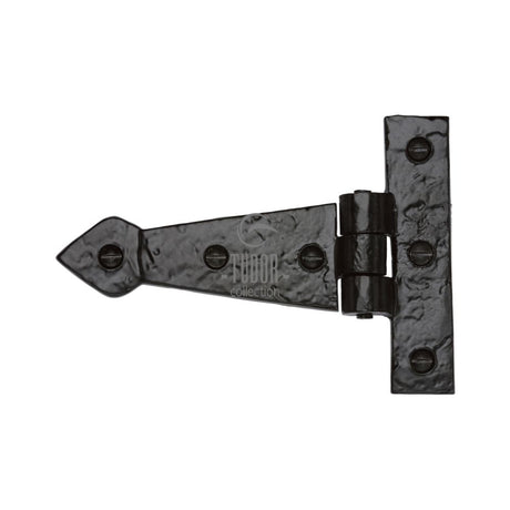 This is an image of a The Tudor Collection - Hinge 128mm Black Iron, tc454 that is available to order from Trade Door Handles in Kendal.