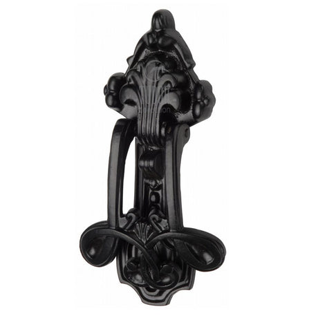 This is an image of a The Tudor Collection - Ornate Knocker Black Iron, tc539 that is available to order from Trade Door Handles in Kendal.