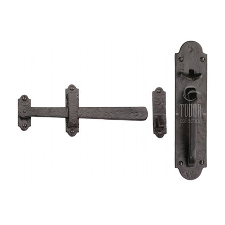 This is an image of a The Tudor Collection - Gate Latch Black Iron, tc569 that is available to order from Trade Door Handles in Kendal.