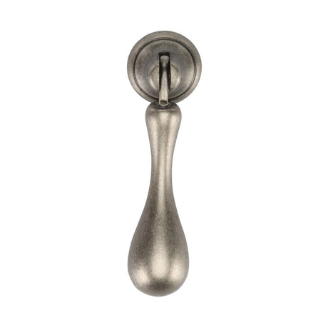This is an image of a M.Marcus - Classic Drop Pull 053mm Distressed Pewter Finish, tk1396-053-dpw that is available to order from Trade Door Handles in Kendal.