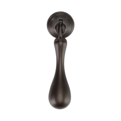 This is an image of a M.Marcus - Classic Drop Pull 053mm Matt Bronze Finish, tk1396-053-lbn that is available to order from Trade Door Handles in Kendal.