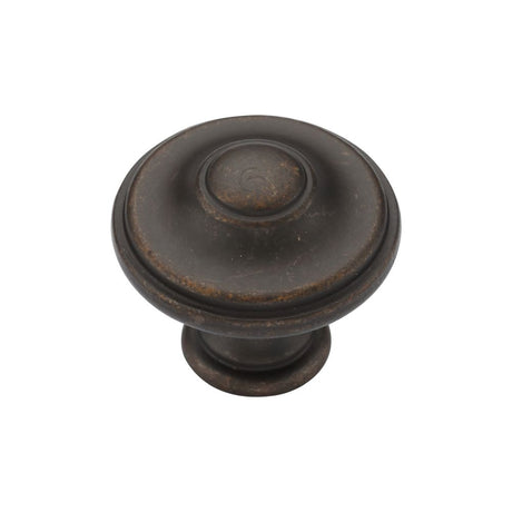 This is an image of a M.Marcus - Domed Round Knob 030mm Matt Bronze Finish, tk4408-030-lbn that is available to order from Trade Door Handles in Kendal.