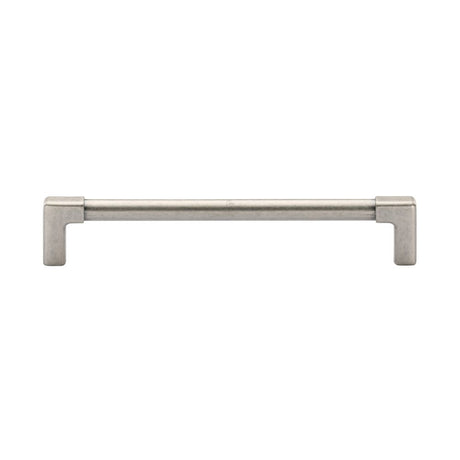 This is an image of a M.Marcus - Mission Cabinet Pull 160mm Distressed Pewter Finish, tk5190-160-dpw that is available to order from Trade Door Handles in Kendal.