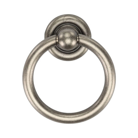 This is an image of a M.Marcus - Classic Round Drop Pull 42mm Distressed Pewter Finish, tk9213-042-dpw that is available to order from Trade Door Handles in Kendal.