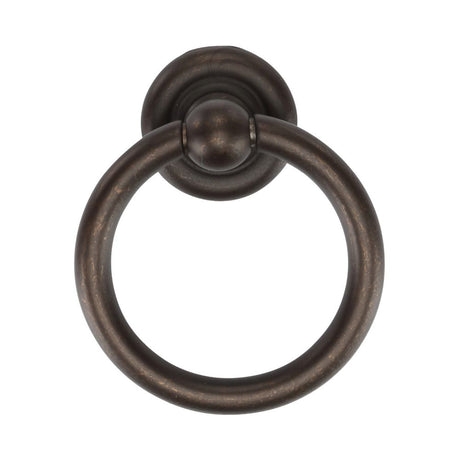 This is an image of a M.Marcus - Classic Round Drop Pull 42mm Matt Bronze Finish, tk9213-042-lbn that is available to order from Trade Door Handles in Kendal.