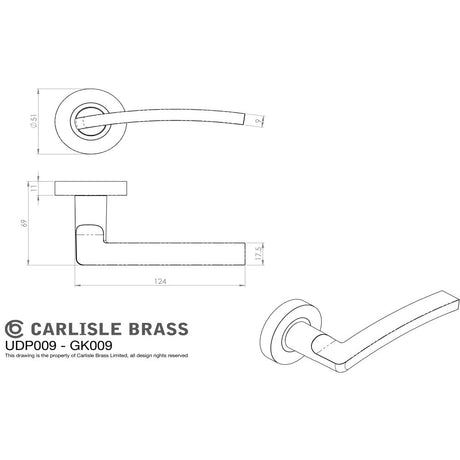 This image is a line drwaing of a Carlisle Brass - Tavira Latch Pack - Ultimate Door Pack - Satin Nickel available to order from Trade Door Handles in Kendal