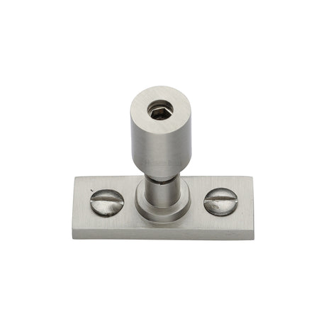 This is an image of a Heritage Brass - Casement Stay Locking Pin Satin Nickel, v1007-sn that is available to order from Trade Door Handles in Kendal.