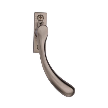 This is an image of a Heritage Brass - Right-Handed Espagnolette Handle Ball Design Satin Nickel finish, v1009l-rh-sn that is available to order from Trade Door Handles in Kendal.