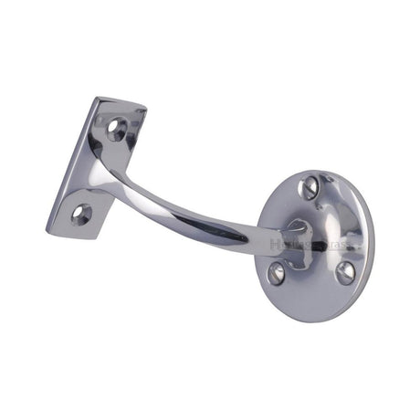 This is an image of a Heritage Brass - Handrail Bracket 2 1/2" Polished Chrome Finish, v1030-64-pc that is available to order from Trade Door Handles in Kendal.