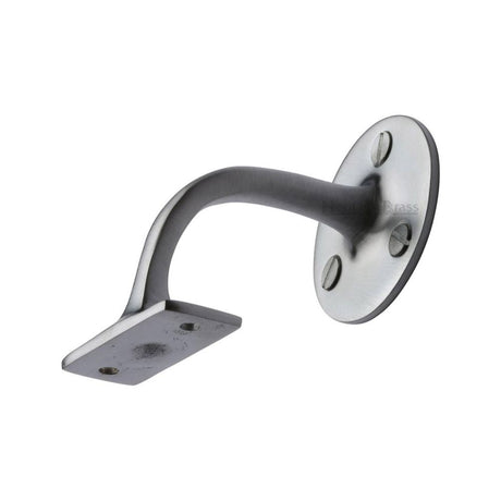 This is an image of a Heritage Brass - Handrail Bracket 2 1/2" Satin Chrome Finish, v1030-64-sc that is available to order from Trade Door Handles in Kendal.