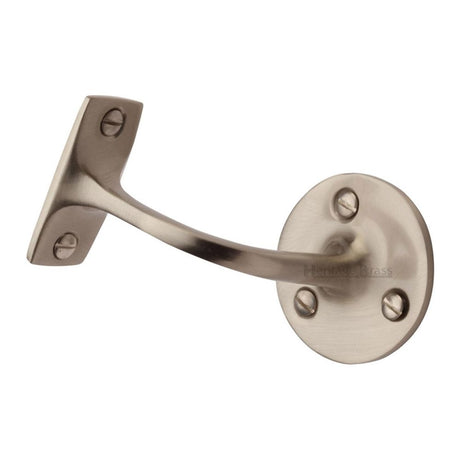 This is an image of a Heritage Brass - Handrail Bracket 3" Satin Nickel Finish, v1030-76-sn that is available to order from Trade Door Handles in Kendal.