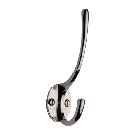 This is an image of a Heritage Brass - Hat & Coat Hook Polished Nickel Finish, v1050-pnf that is available to order from Trade Door Handles in Kendal.