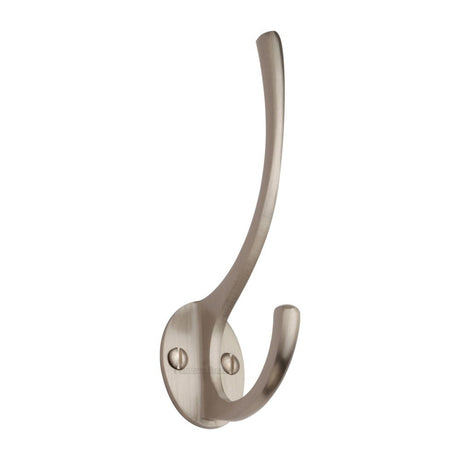 This is an image of a Heritage Brass - Hat & Coat Hook Satin Nickel Finish, v1050-sn that is available to order from Trade Door Handles in Kendal.