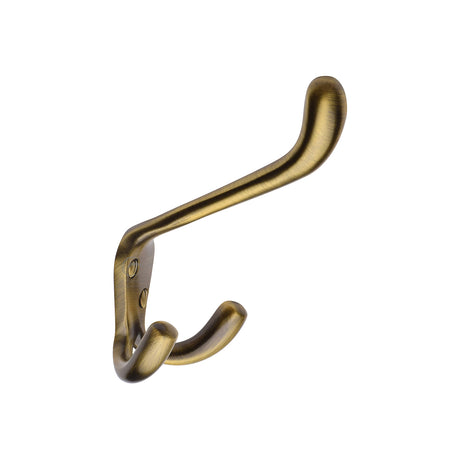 This is an image of a Heritage Brass - Hat and Coat Hook Antique Brass Finish, v1058-at that is available to order from Trade Door Handles in Kendal.
