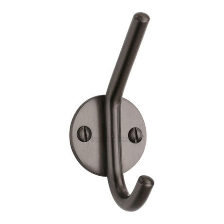 This is an image of a Heritage Brass - Hat & Coat Hook Matt Bronze Finish, v1065-mb that is available to order from Trade Door Handles in Kendal.