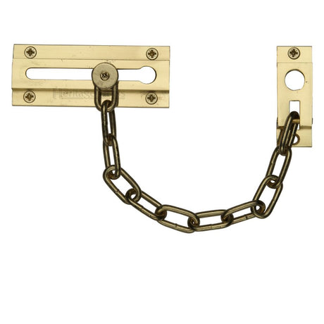 This is an image of a Heritage Brass - Door Chain Polished Brass Finish, v1070-pb that is available to order from Trade Door Handles in Kendal.