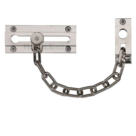 This is an image of a Heritage Brass - Door Chain Polished Nickel Finish, v1070-pnf that is available to order from Trade Door Handles in Kendal.