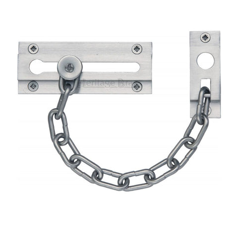 This is an image of a Heritage Brass - Door Chain Satin Chrome Finish, v1070-sc that is available to order from Trade Door Handles in Kendal.
