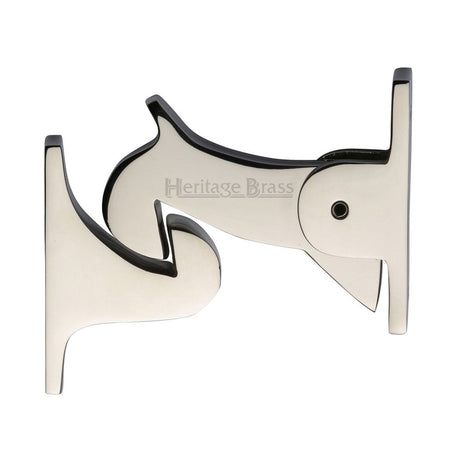 This is an image of a Heritage Brass - Door Holder Gravity Design Polished Nickel Finish, v1074-pnf that is available to order from Trade Door Handles in Kendal.
