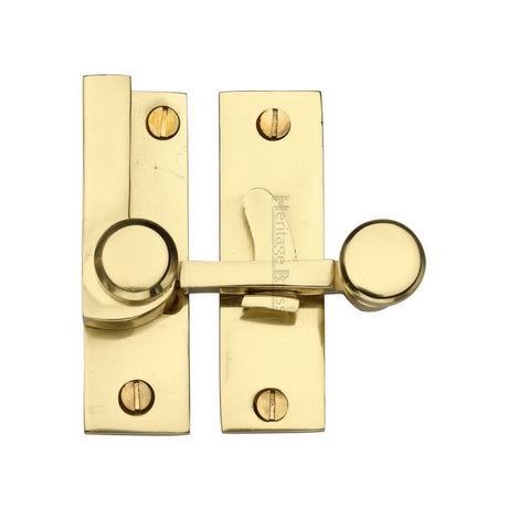 This is an image of a Heritage Brass - Sash Fastener Polished Brass Finish, v1100-pb that is available to order from Trade Door Handles in Kendal.
