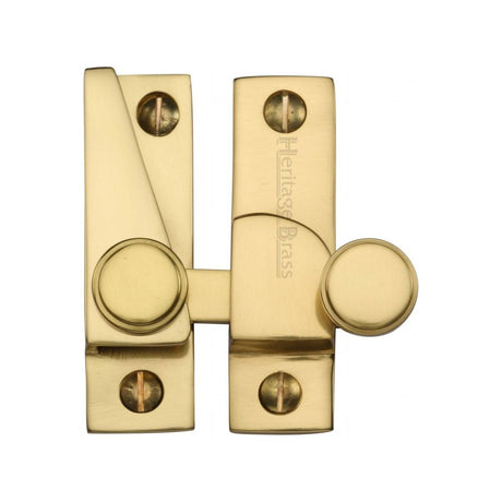 This is an image of a Heritage Brass - Sash Fastener Polished Brass Finish, v1106-pb that is available to order from Trade Door Handles in Kendal.