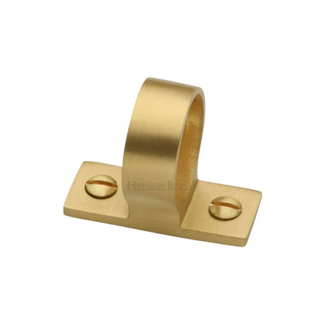 This is an image of a Heritage Brass - Sash Ring Satin Brass Finish, v1120-sb that is available to order from Trade Door Handles in Kendal.