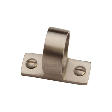 This is an image of a Heritage Brass - Sash Ring Satin Nickel Finish, v1120-sn that is available to order from Trade Door Handles in Kendal.