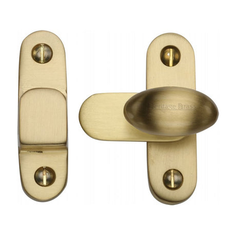 This is an image of a Heritage Brass - Showcase Fastener Satin Brass Finish, v1970-sb that is available to order from Trade Door Handles in Kendal.