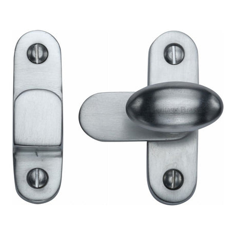 This is an image of a Heritage Brass - Showcase Fastener Satin Chrome Finish, v1970-sc that is available to order from Trade Door Handles in Kendal.