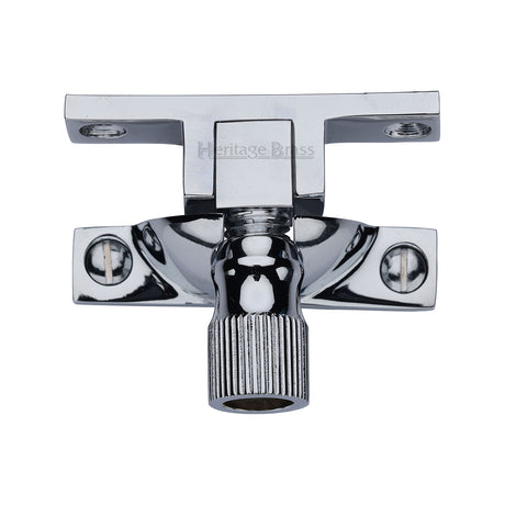 This is an image of a Heritage Brass - Narrow Brighton Sash Fastener Polished Chrome finish, v2054-pc that is available to order from Trade Door Handles in Kendal.