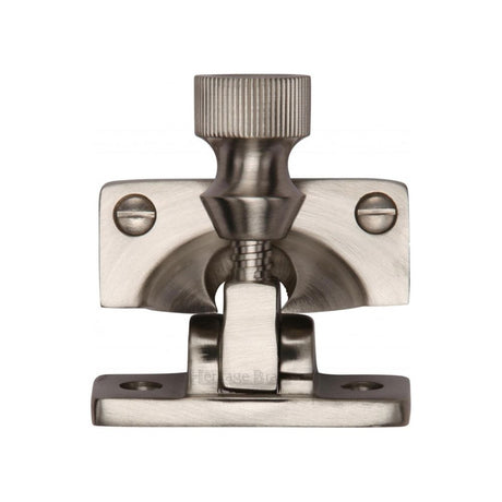 This is an image of a Heritage Brass - Brighton Sash Fastener Satin Nickel Finish, v2055-sn that is available to order from Trade Door Handles in Kendal.