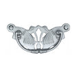 This is an image of a Heritage Brass - Cabinet Pull Ornate Plate Design Satin Chrome Finish, v5021-sc that is available to order from Trade Door Handles in Kendal.