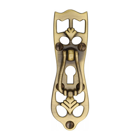 This is an image of a Heritage Brass - Cabinet Pull Ornate Design Antique Finish, v5023-at that is available to order from Trade Door Handles in Kendal.