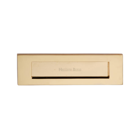 This is an image of a Heritage Brass - Letterplate 10 x 3 Unlacquered Brass finish, v850-254-ulb that is available to order from Trade Door Handles in Kendal.