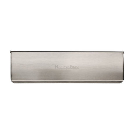 This is an image of a Heritage Brass - Interior Letterflap 11" x 3 3/4"Satin Nickel Finish, v860-280-sn that is available to order from Trade Door Handles in Kendal.