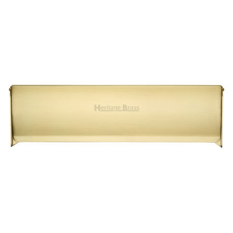 This is an image of a Heritage Brass - Interior Letterflap 11 3/4" x 3 1/2"Satin Brass Finish, v860-299-sb that is available to order from Trade Door Handles in Kendal.