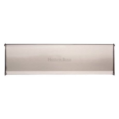 This is an image of a Heritage Brass - Interior Letterflap 11 3/4" x 3 1/2"Satin Nickel Finish, v860-299-sn that is available to order from Trade Door Handles in Kendal.