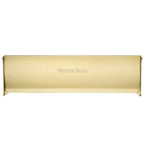 This is an image of a Heritage Brass - Interior Letterflap 15 3/4 x 4 Satin Brass finish, v860-403-sb that is available to order from Trade Door Handles in Kendal.