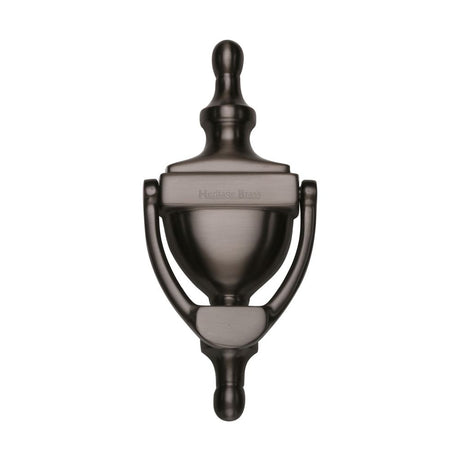 This is an image of a Heritage Brass - Urn Knocker 6" Matt Bronze Finish, v910-152-mb that is available to order from Trade Door Handles in Kendal.