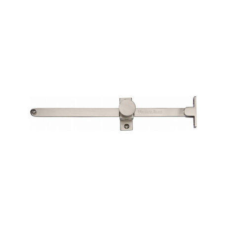 This is an image of a Heritage Brass - Casement Stay Sliding Design 10" Satin Nickel Finish, v991-10-sn that is available to order from Trade Door Handles in Kendal.