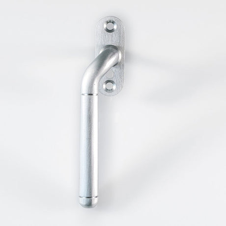 This is an image of a Carlisle Brass - Cranked Locking Espagnolette Handle L/H - Satin Chrome that is availble to order from Trade Door Handles in Kendal.