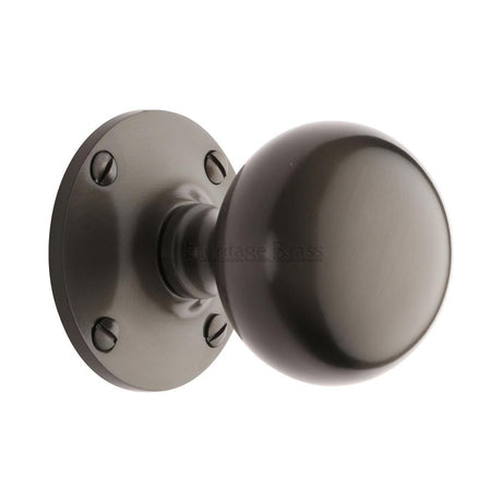 This is an image of a Heritage Brass - Mortice Knob Westminster Design Matt Bronze Finish, wes970-mb that is available to order from Trade Door Handles in Kendal.