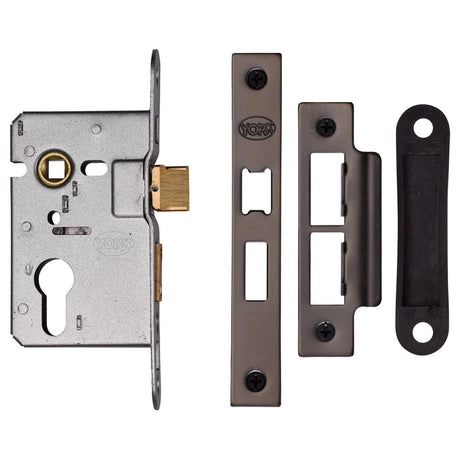 This is an image of a York - EURO SASH LOCK 2 1/2" MB, ykasle2-mb that is available to order from Trade Door Handles in Kendal.
