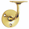 This is an image of a Carlisle Brass - Lightweight Handrail Bracket - Polished Brass that is availble to order from Trade Door Handles in Kendal.