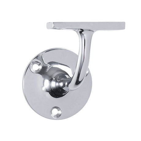 This is an image of a Carlisle Brass - Lightweight Handrail Bracket - Polished Chrome that is availble to order from Trade Door Handles in Kendal.
